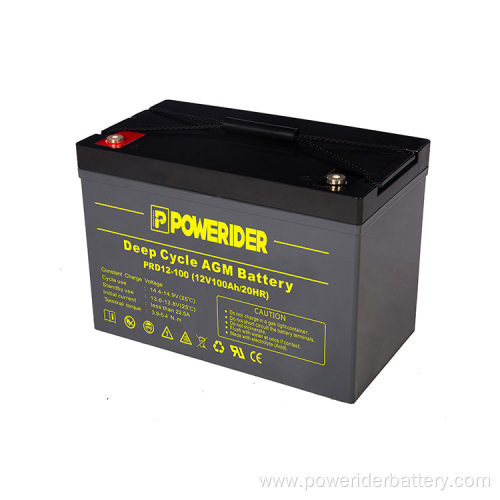 12v 100ah deep cycle lead acid agm battery